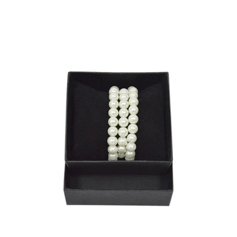 Wholesale 5Pcs/lot Black Paper Watch Boxes with Pillow Jewelry Store Affordable Bracelet Storage Case Organizer