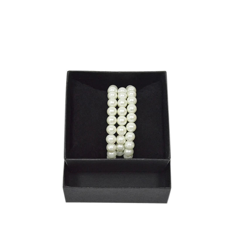 Wholesale 5Pcs/lot Black Paper Watch Boxes with Pillow Jewelry Store Affordable Bracelet Storage Case Organizer