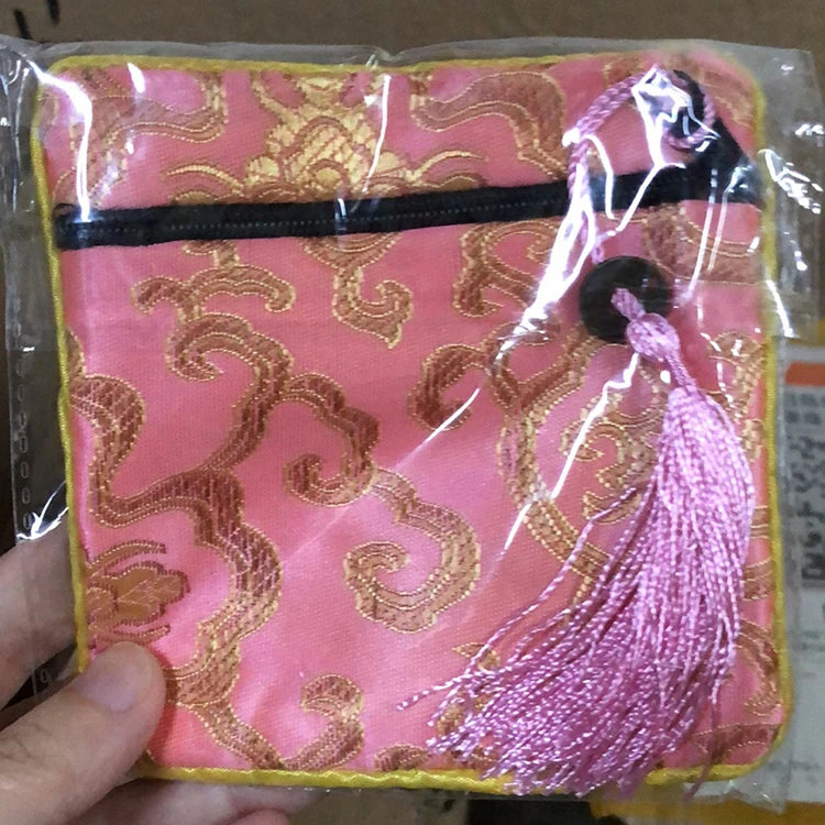 Satin Jewelry Roll Earring Bangle Holder Storage Pack Bag Travel Ring Necklace Jewellery Pouch Organizer Mix Colors