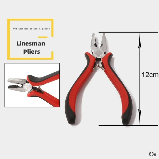 Multifunction Jewelry Pliers Linesman Pliers Needle Bent Nose Pliers Scissors Tongs Clamps DIY Jewelry Making Tools Accessories