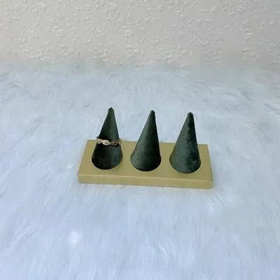 Fashion Grass Green Series Velvet Jewelry Display Rack Jewelry Shop Window Necklace Display Ring Bracelet Ornaments Rack