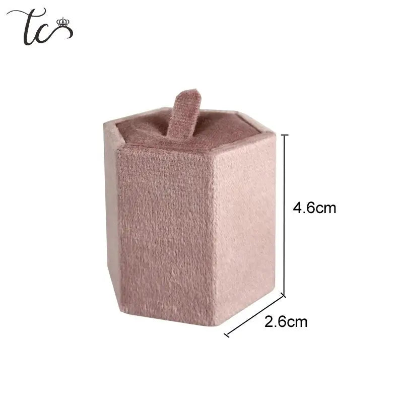 Velvet Pu Leather Hexagon Jewelry Display Rack Ring Storage Display Rack Tower Ring Display Rack