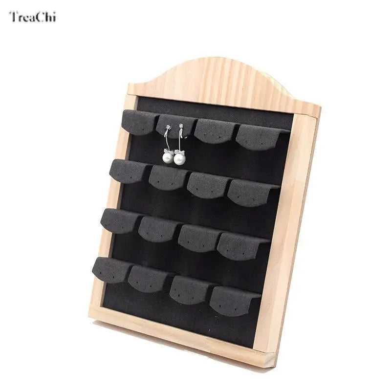 Solid Wood Earrings Display Rack Earrings Studs Earrings Storage Rack Jewelry Window Display Rack Jewelry Display Rack