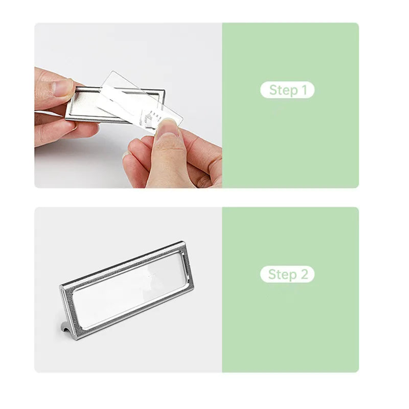 10Pcs/lot 60X22Mm Metal Sign Holder Stand Bread Store Price Label Tag Card Holder Advertising Display Stand Mini Price Paper
