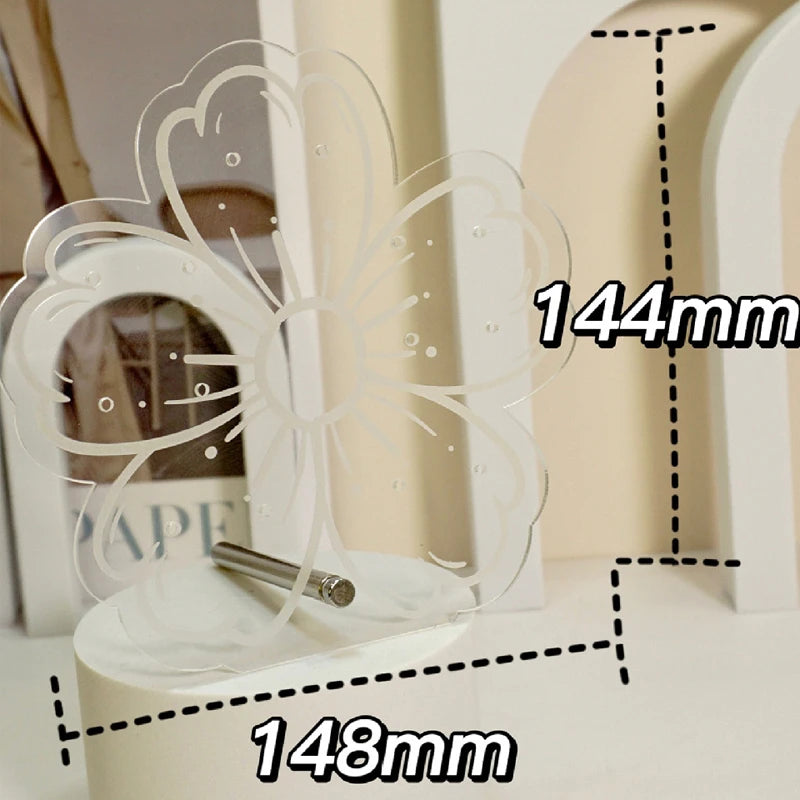Transparent Acrylic Earring Rack Earring Flower Shape Jewelry Display Fram Detachable Earring Brooch Holder