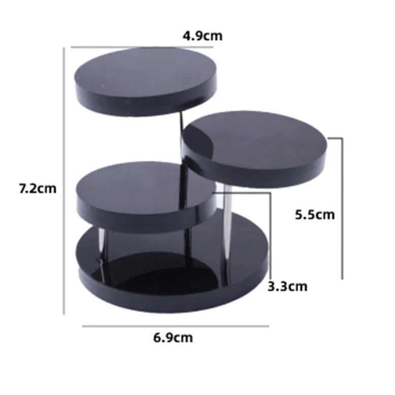 Removable Three-Layer Circular Jewelry Rotating Display Stand Rings Earrings Brooch Organizer Rack Small Ornament Display Table