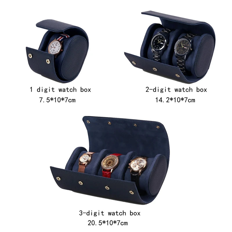 Portable Travel Watch Storage Box Single Mechanical Watch Protection Dustproof Famous Watch Leather Watch Bag Multiple