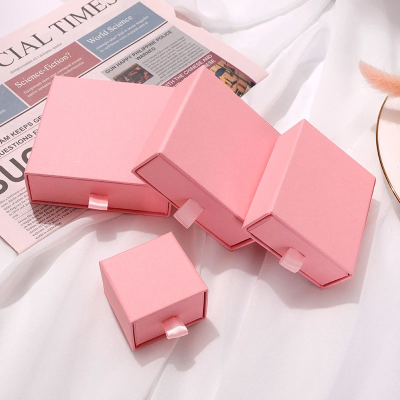 Wholesale 24Pcs/lot Ring Earring Jewelry Packaging Gift Box Drawer Paper Box Necklace Bracelet Storage Case for Jewelry Store
