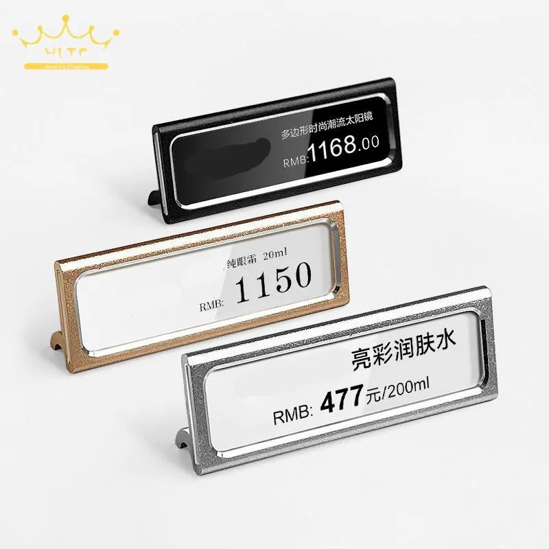 10Pcs/lot 60X22Mm Metal Sign Holder Stand Bread Store Price Label Tag Card Holder Advertising Display Stand Mini Price Paper