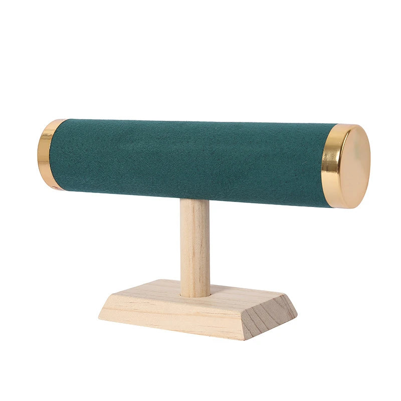 T-Shaped Wood Watch Holder Bangle Necklace Jewelry Display Stand Bracelet Showcase Organizer for Exhibitors Store Window