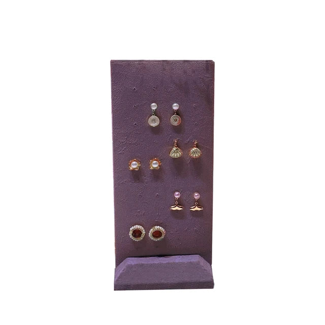 Jewelry Earrings Display Metal Rack Detachable 40-Hole Stud Earrings Display Plate Necklace Hanger