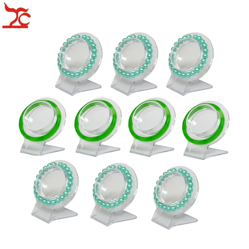 Wholesale 10Pcs Clear Jewelry Bracelet Display Holder Bangle Organizer Rack Acrylic Bracelet Display Collar Stand Holder